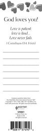 Bookmark, Kids (25 Pack): Valentine's - Happy Valentine's Day! (NIV, 1 Cor 13:4, 8)