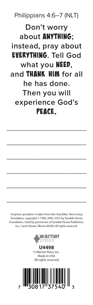 Bookmark, Kids (25 Pack): I am a Praying Kid! (NLT, Phil 4:6–7)