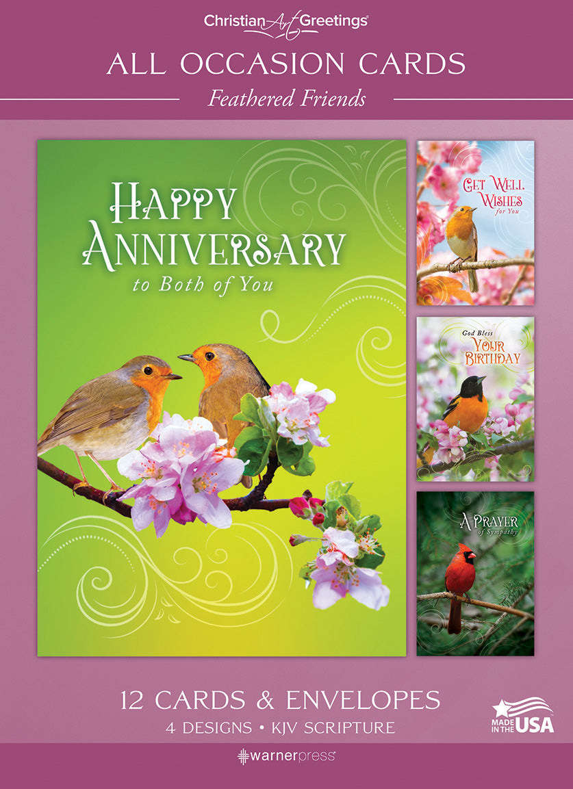 Boxed Cards: All Occasion - Feathered Friends  (KJV)