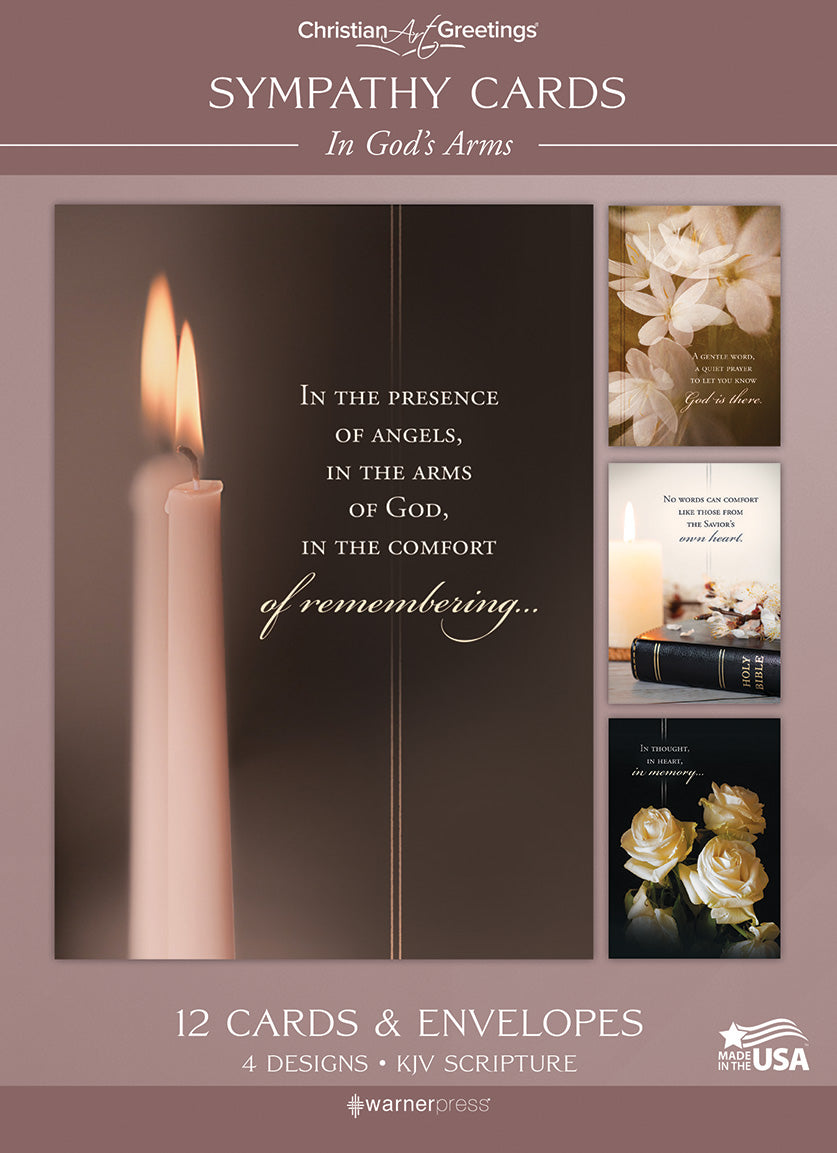 Boxed Cards: Sympathy - In God's Arms  (KJV)