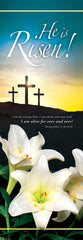 Bookmark (25 Pack): Easter - Cross - He Is Risen! (Rev 1:18  NIV)
