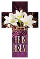 Bookmark (25 Pack): Cross - Easter  - He Is Risen (1 Cor 15:4 KJV)