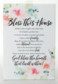 Woodland Grace Plaque: Bless This House, Pink/Floral