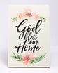Woodland Grace Plaque: God Bless Our Home, Pink/Floral