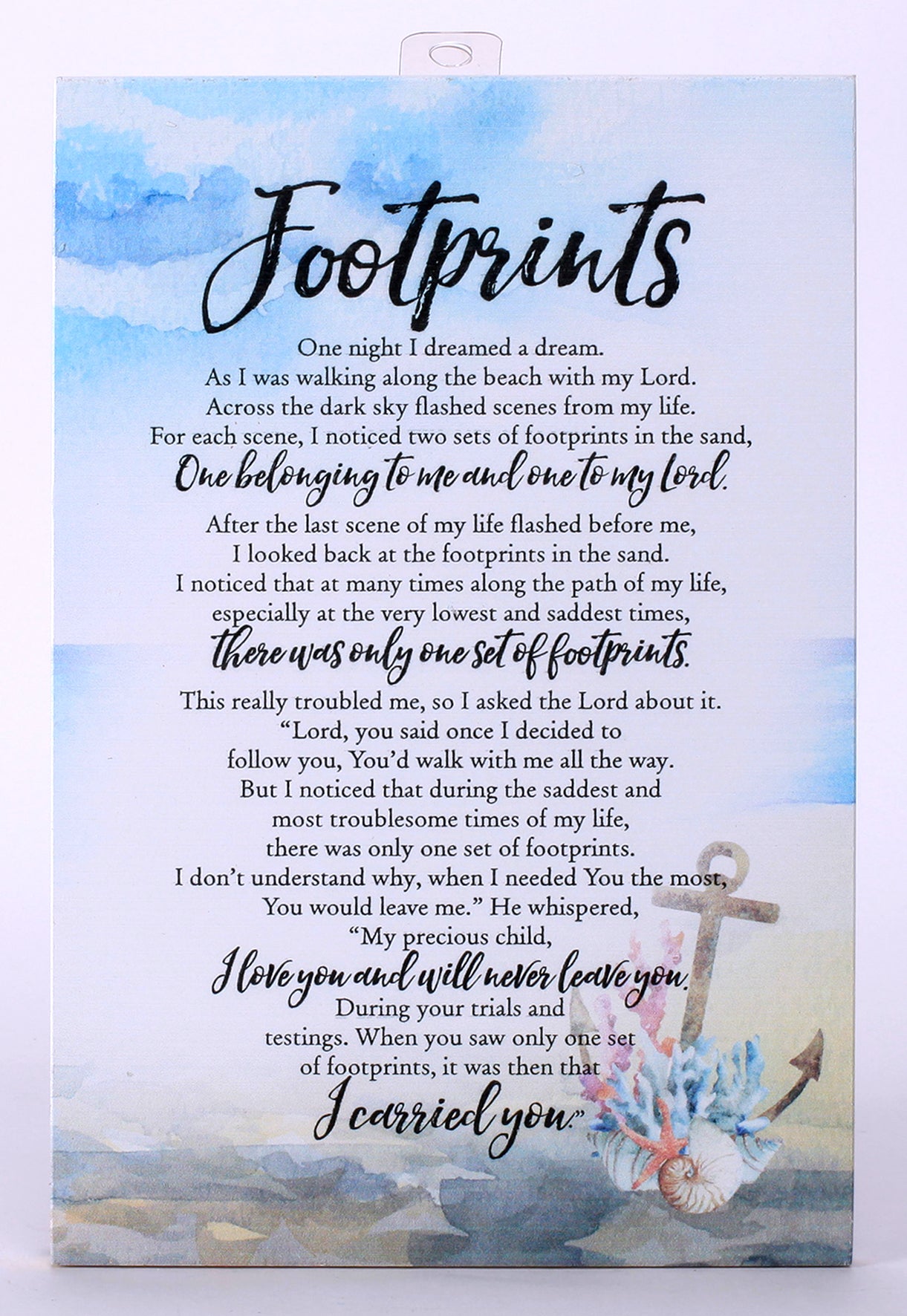 Woodland Grace Plaque: Footprints