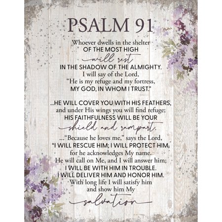 New Horizons Plaque, Mdf: Psalm 91, Natural Edge