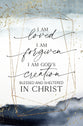 Heaven Sent Plaque: I Am Loved...In Christ, Mdf With Black Vinyl Edge