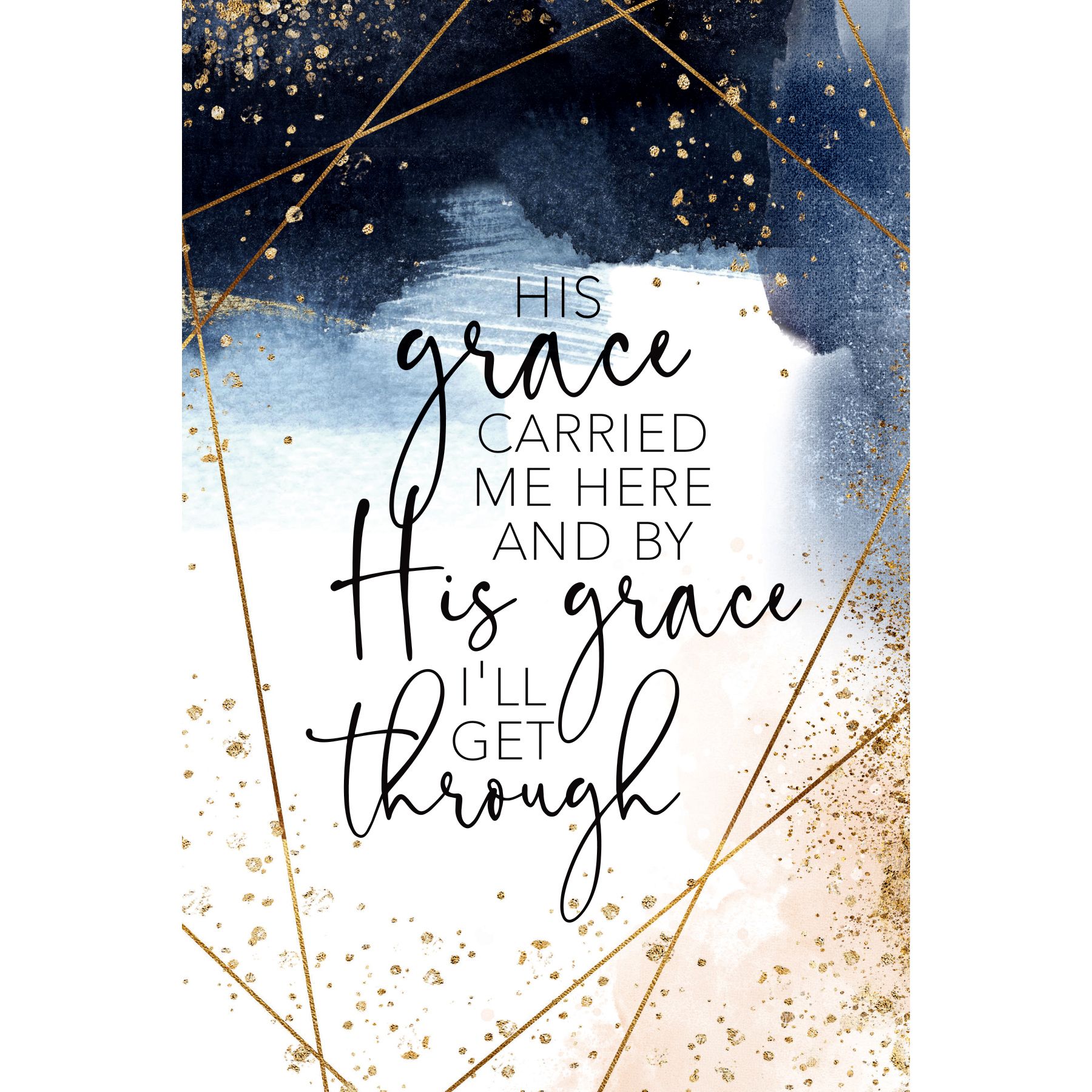 Heaven Sent Plaque: His Grace, Mdf With Black Vinyl Edge