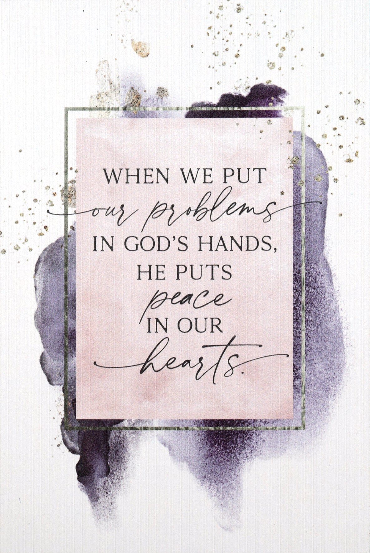 Heaven Sent Plaque: Problems and Peace, Mdf With Black Vinyl Edge