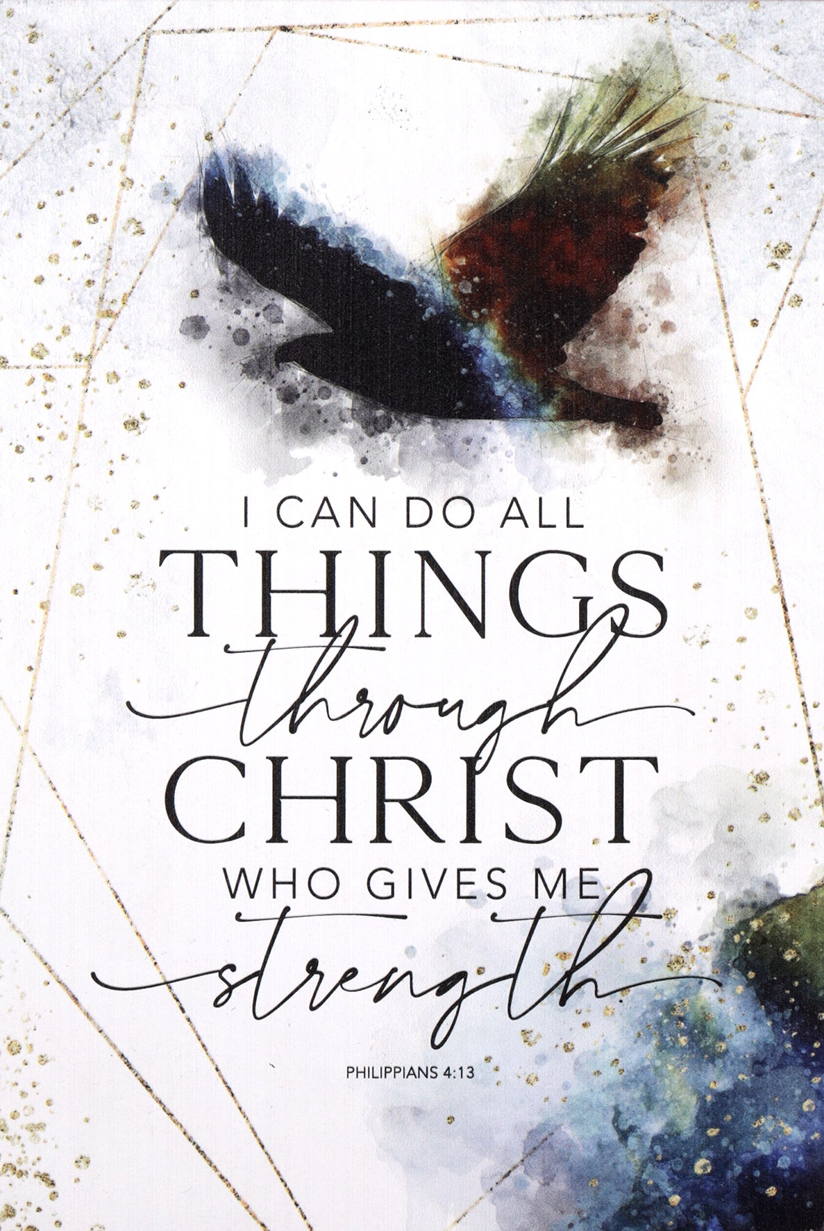 Heaven Sent Plaque: Things Through Christ, Phil. 4:13, Mdf With Black Vinyl Edge