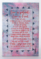 Whispers of the Heart Plaque: Love is Patient, Love is Kind... Pink