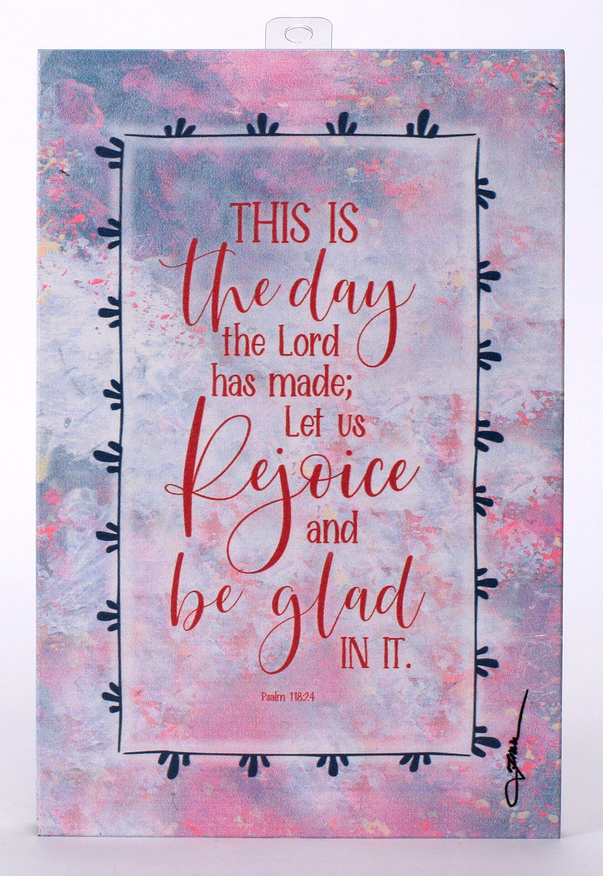 Whispers of the Heart Plaque: This is the Day the Lord Hath Made... Pink