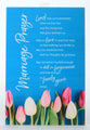 New Horizons Bright Plaque: Marriage Prayer, Aqua/Coloured Tulips