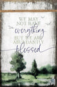 Timeless Twine Accented Plaque: Blessed, Mdf With Natural Edge