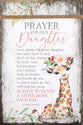 Timeless Twine Accented Plaque: Prayer For Our Daughter, Giraffe, Mdf With Natural Edge