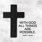Magnet (Wood): With God All Things Are Possible