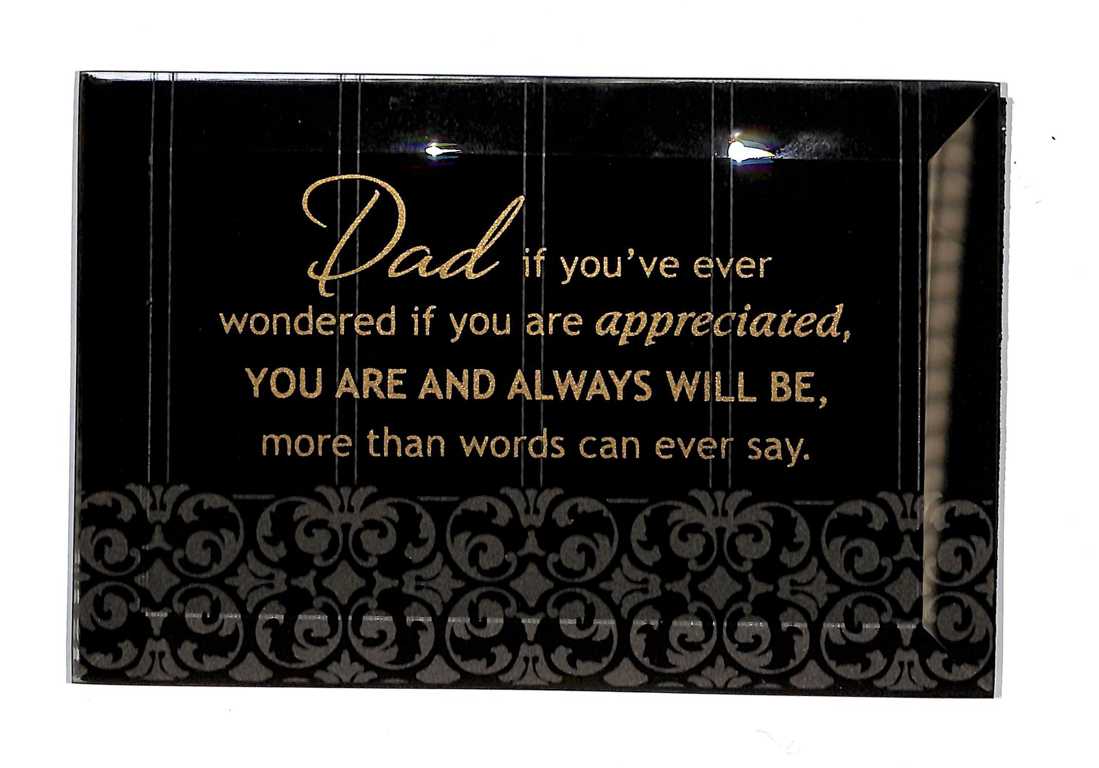 Artisan Glass Plaque: Dad (4" X 6")