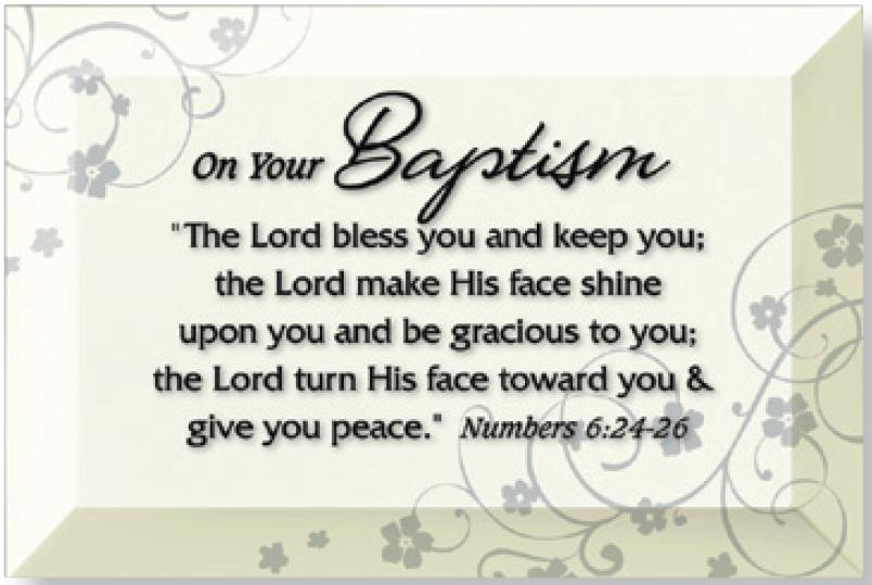Artisan Glass Plaque: On Your Baptism (4" X 6")