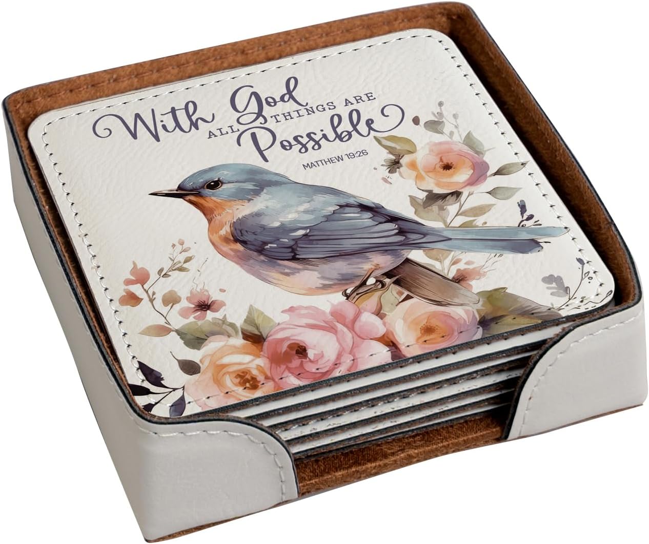 Coasters (Set of 6): With God All Things are Possible