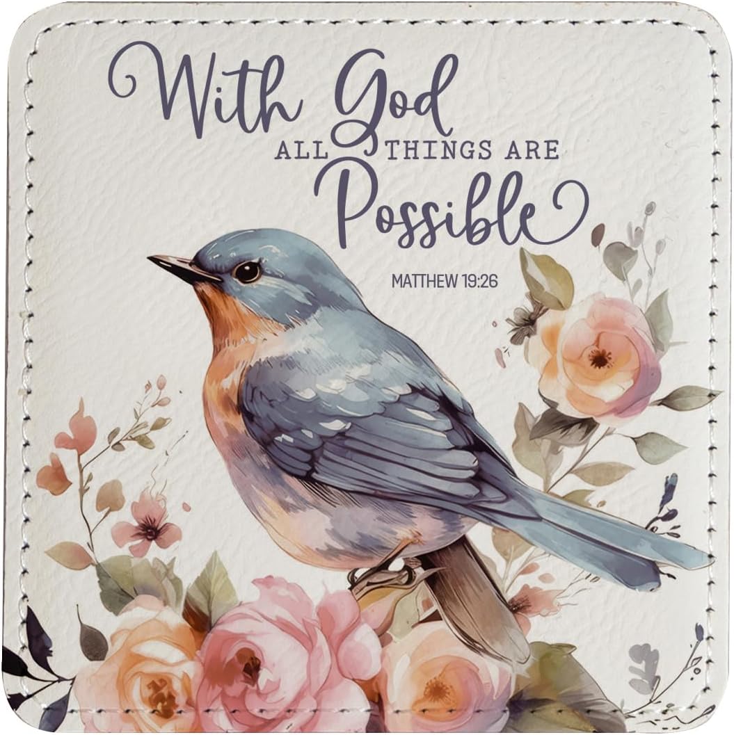 Coasters (Set of 6): With God All Things are Possible