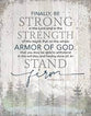 New Horizons Plaque, Mdf: Stand Firm, Ephesians 6:10-13, Natural Edge