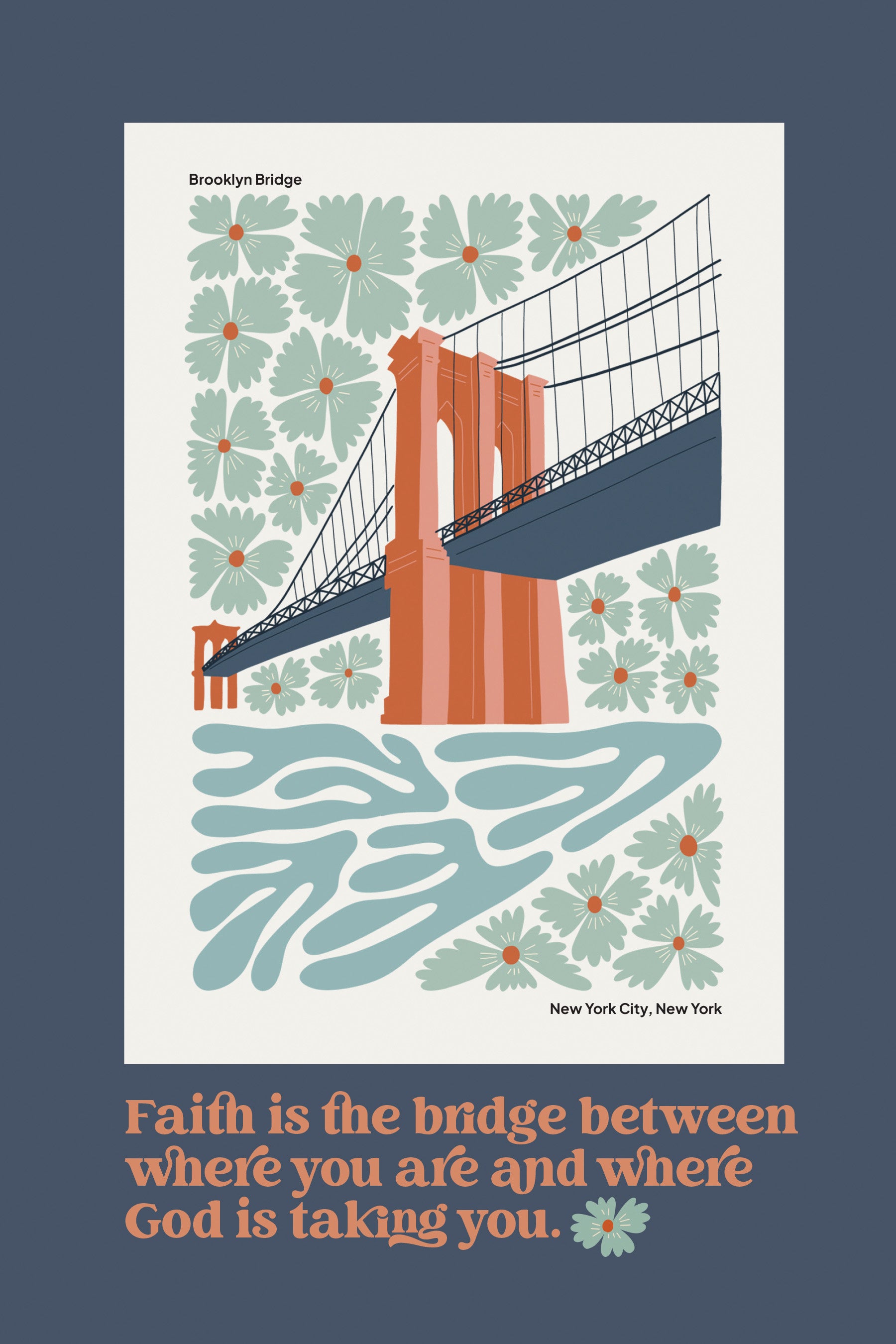 Plaque (MDF/Wood): Faith Is The Bridge