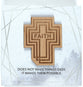 Meadowwood Plaque: Faith, Laser Engraved Wood Cross Mounted on Mdf With Silver Edge
