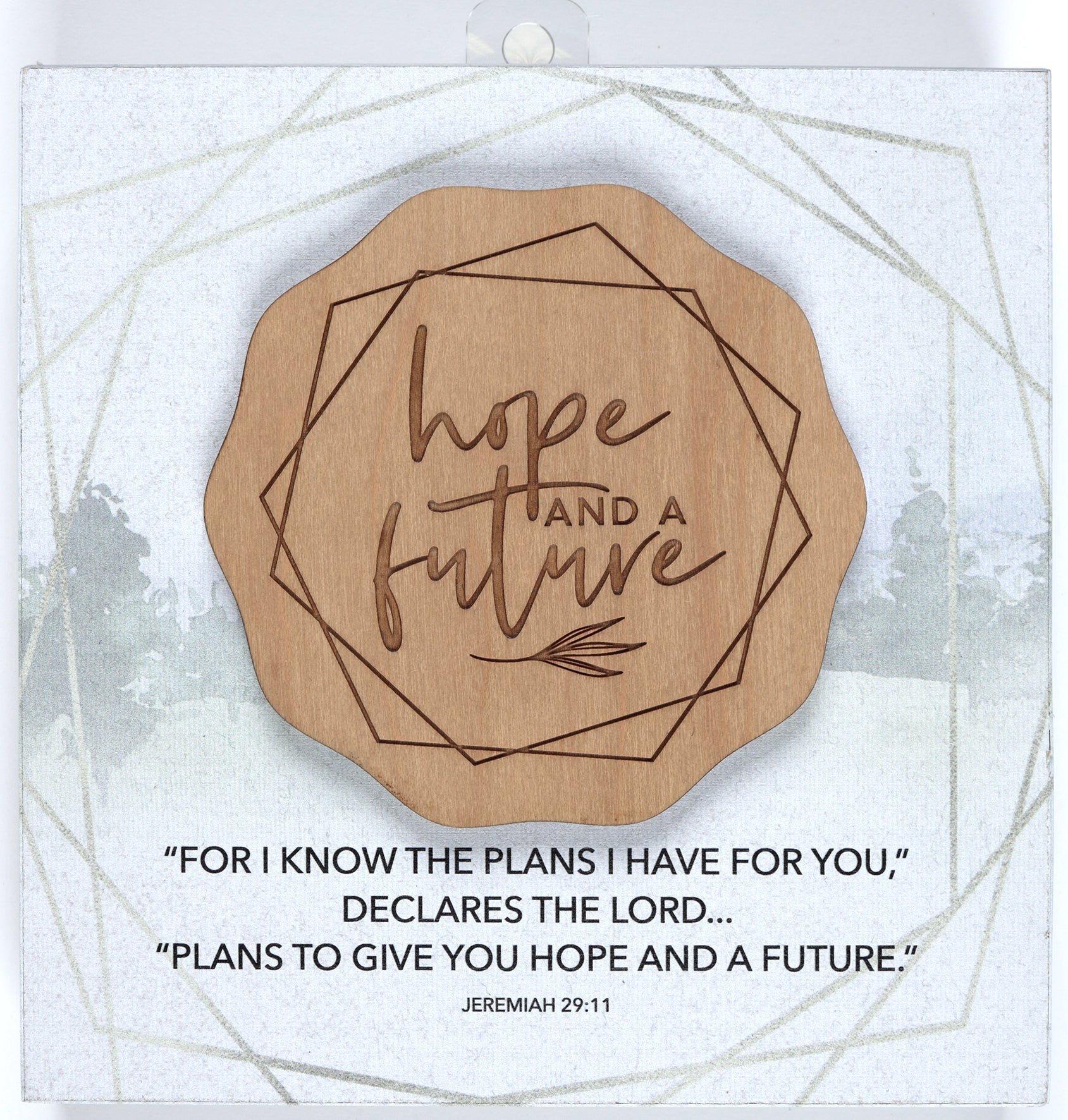 Meadowwood Plaque: Hope and a Future, Laser Engraved Wood Mounted on Mdf With Silver Edge
