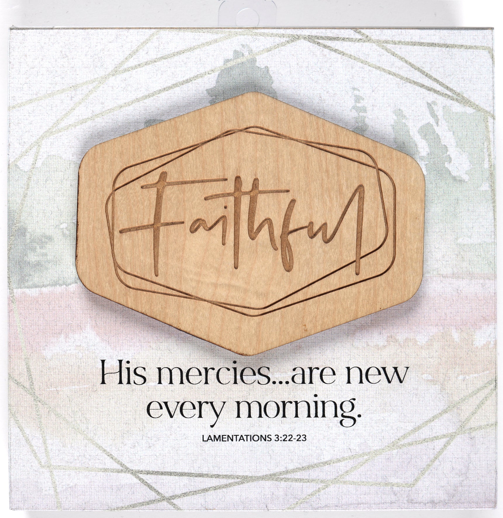 Meadowwood Plaque: Faithful, Laser Engraved Wood Mounted on Mdf With Silver Edge