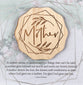 Meadowwood Plaque: Mother, Laser Engraved Wood Mounted on Mdf With Silver Edge
