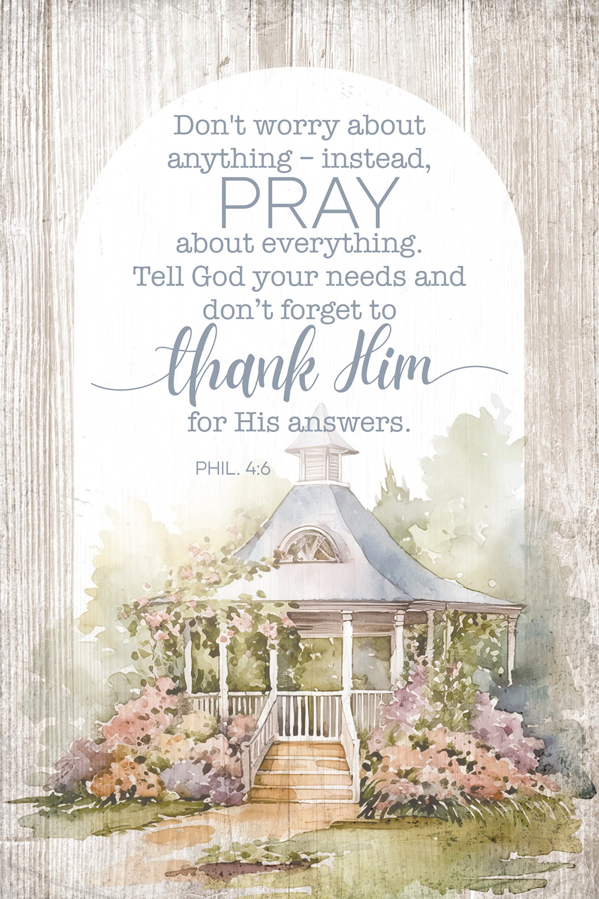 Plaque (MDF): Don't Worry about Anything - Mini Blessings