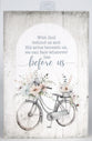 Plaque (MDF): With God Behind Us- Mini Blessings