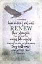 Joyful Living Plaque: Isaiah 40:31, Eagle, Mdf With Natural Edge