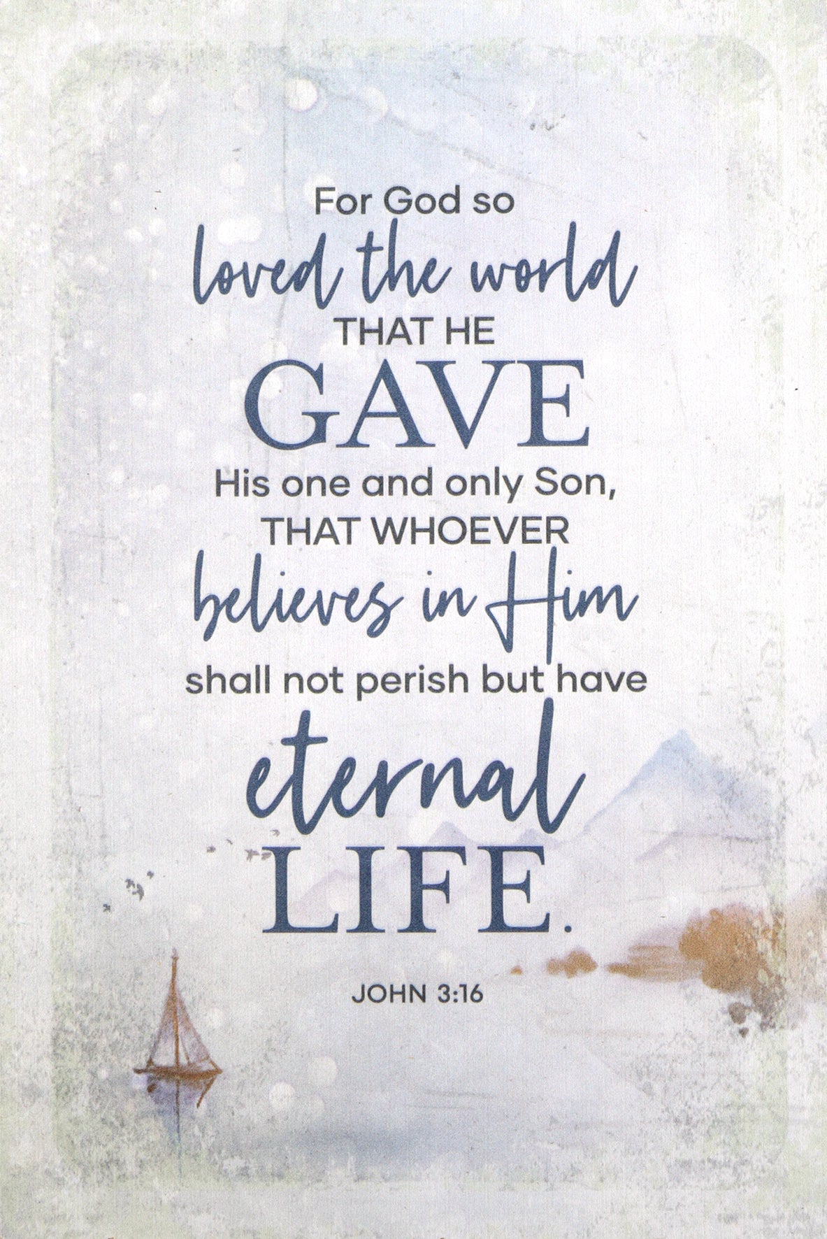 Joyful Living Plaque: John 3:16, Mdf With Natural Edge
