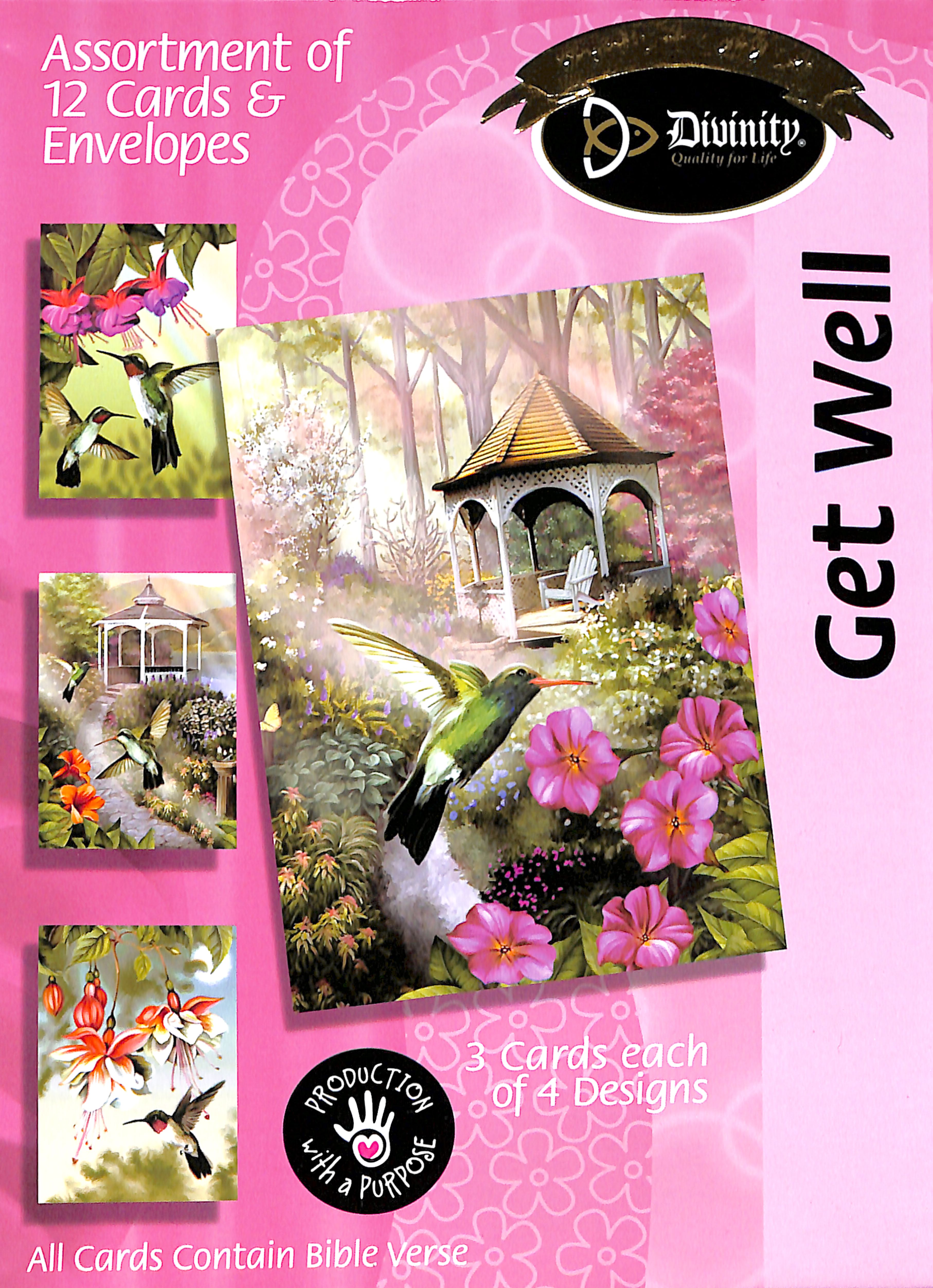 Boxed Cards Get Well: Birds & Flowers