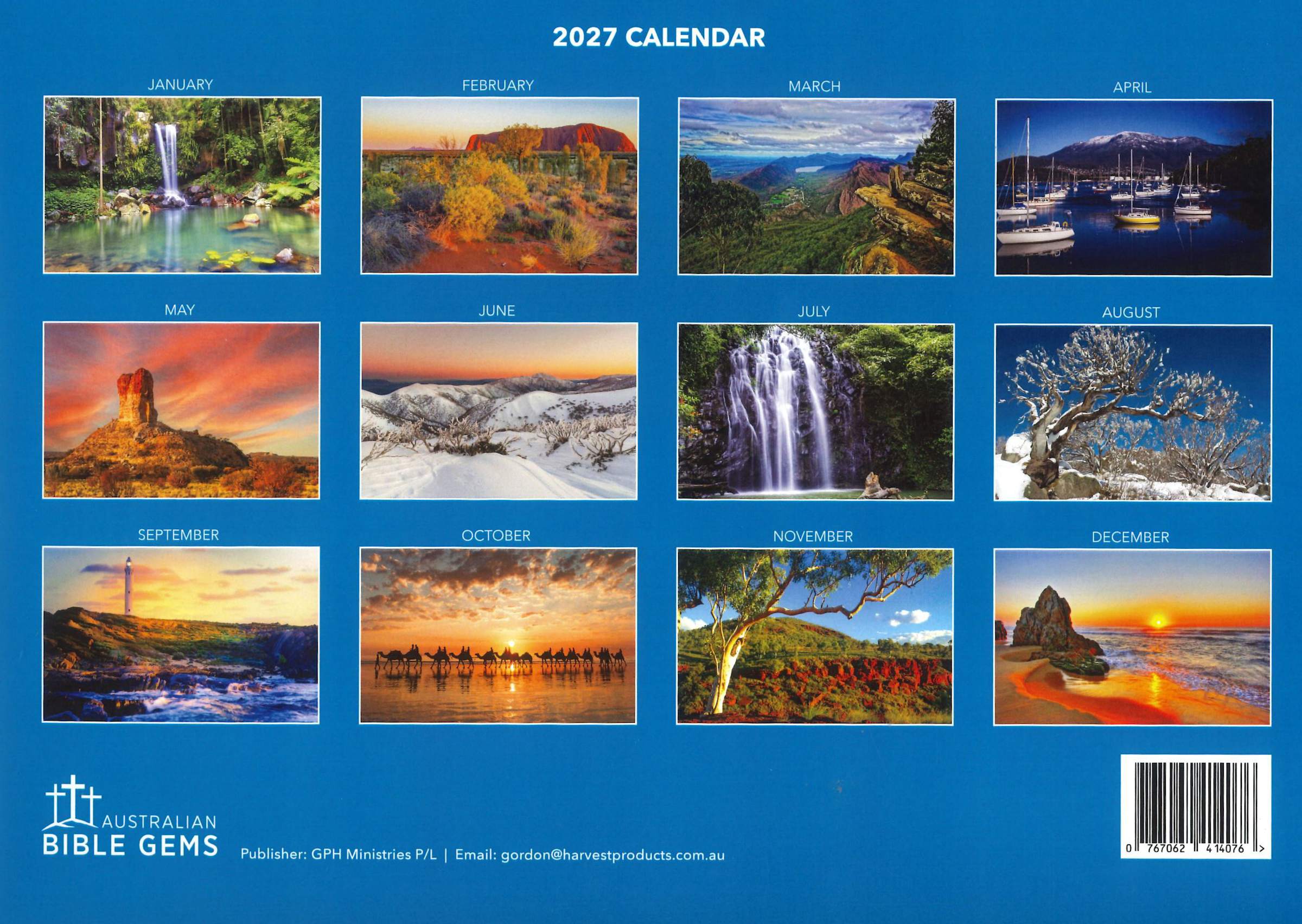 2027 Wall Calendar: Australian Bible Gems
