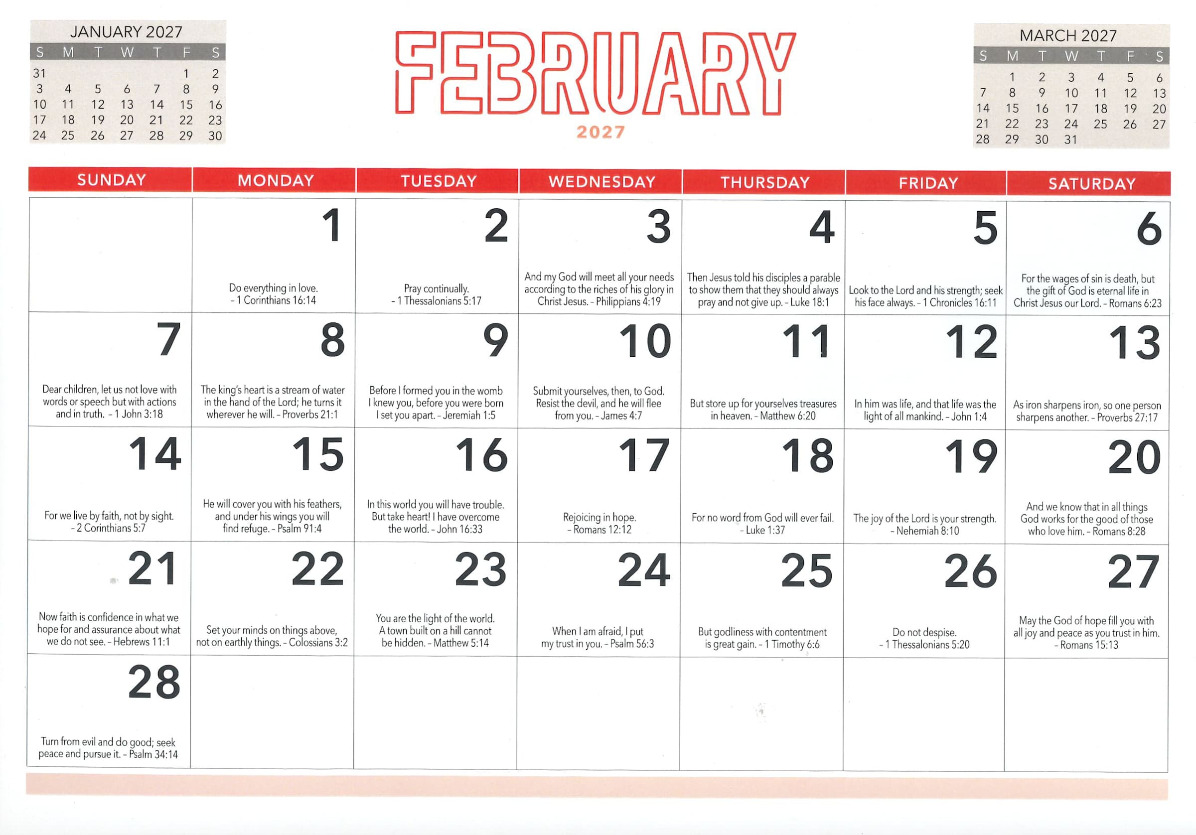 2027 Wall Calendar: Australian Bible Gems