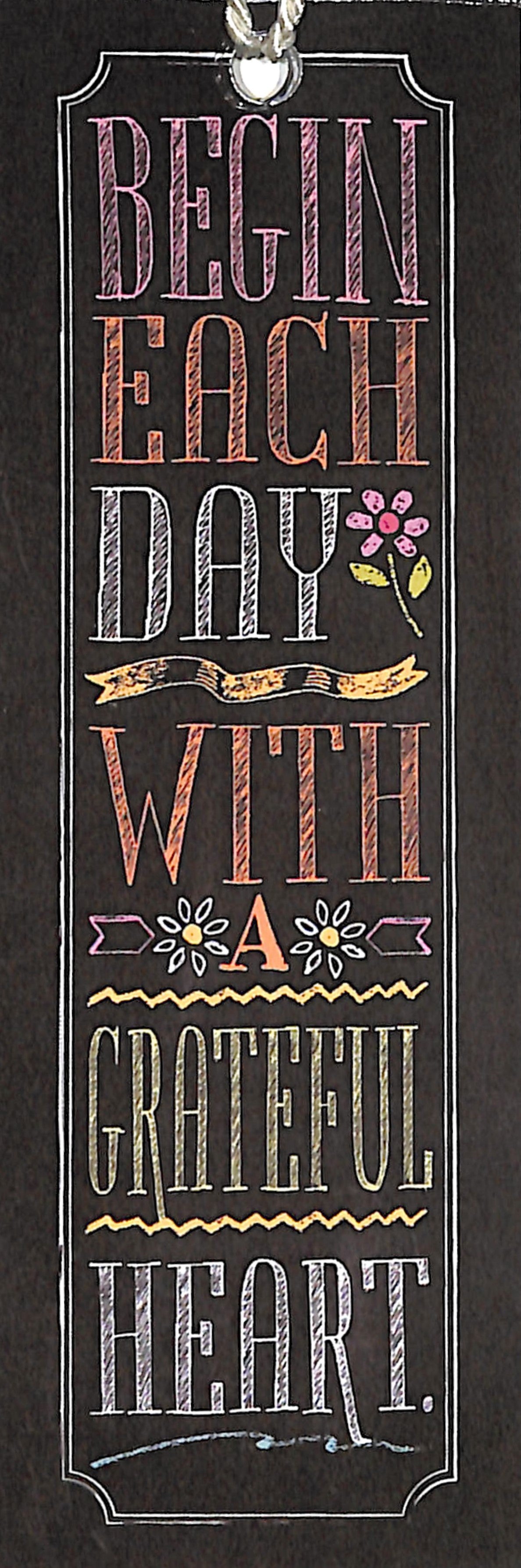 Bookmark Chalk With Tassel: Begin Each Day With a Grateful Heart