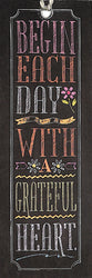 Bookmark Chalk With Tassel: Begin Each Day With a Grateful Heart