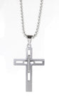 Just For Him Necklace: Cross, Silver, 61Cm in Length, Stainless Steel