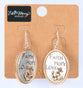 Earings: Faith Hope Love, Oval With Anchor, Zinc Based