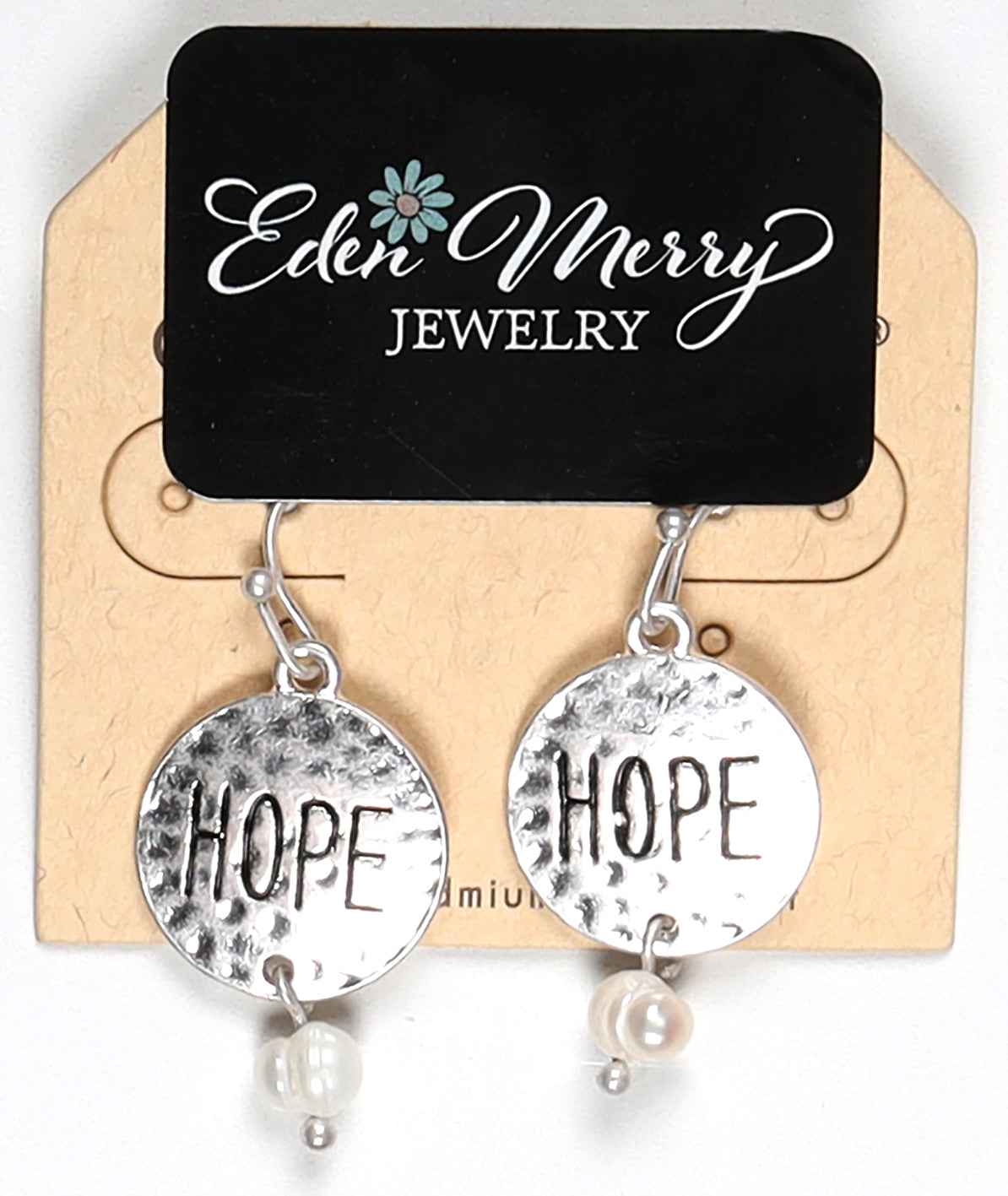 Earrings: Hope, Silver and Fresh Water Pearls, Rhodium Plating