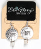 Earrings: Hope, Silver and Fresh Water Pearls, Rhodium Plating