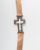 Leather Bracelet: Cross, 20Cm, Snap Closure