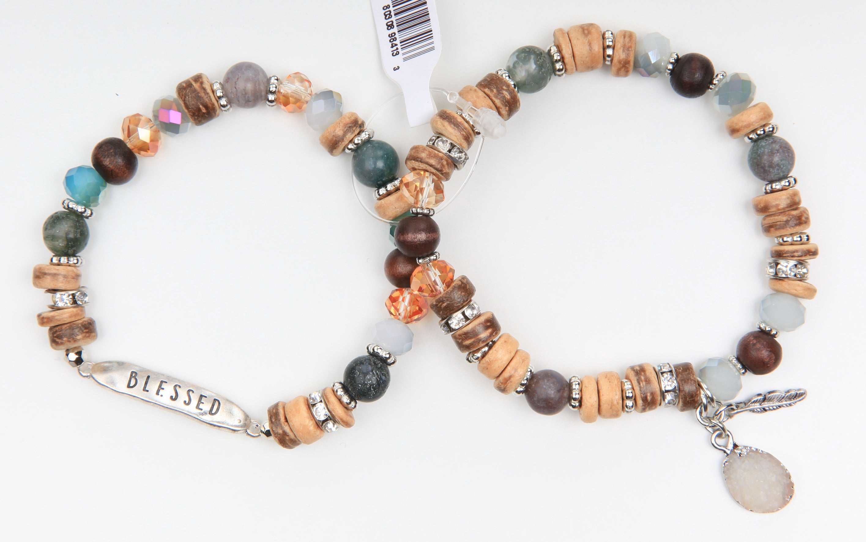 Story Bracelet: Stretchable, Semi-Precious Stones, Blessed, 20Cm
