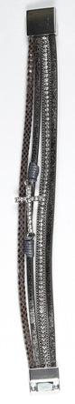 Magnetic Bracelet: Grey Sparkle Cross