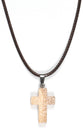 Necklace: Picture Jasper, Natural Stone, 100% Leather Cord, 45 Cm