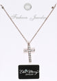 Grace Necklace: Rose Gold Cross 40 Cm
