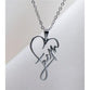 Scripted Necklace, Stainless Steel: Silver Faith Heart, 51Cm Chain