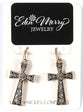 Earrings: Gold Cross, Zinc Based